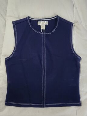 caroline constas top Navy Size Small Crop Top